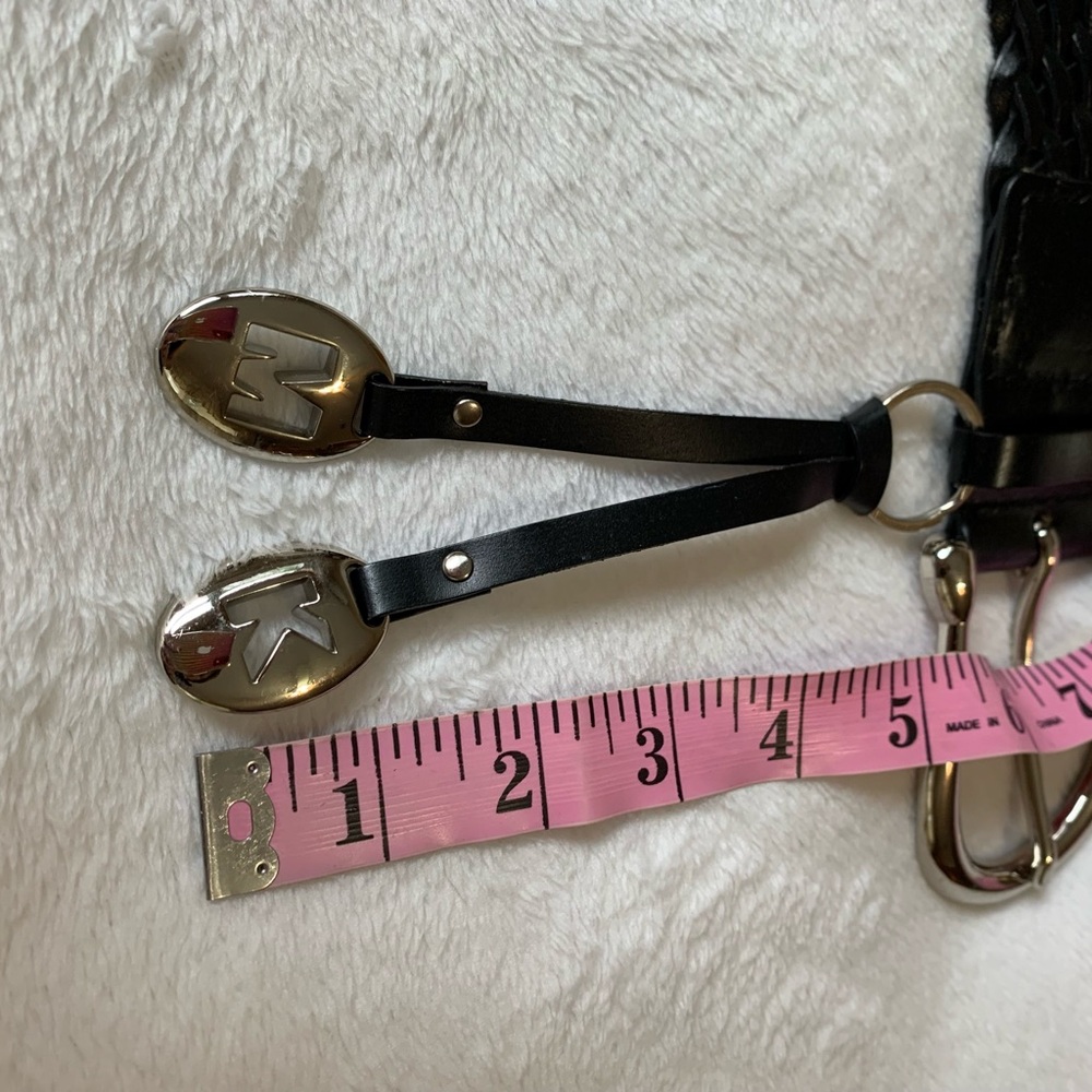 MICHAEL KORS black ladies leather Braided belt size Small LNWOT++ - Picture 6 of 8